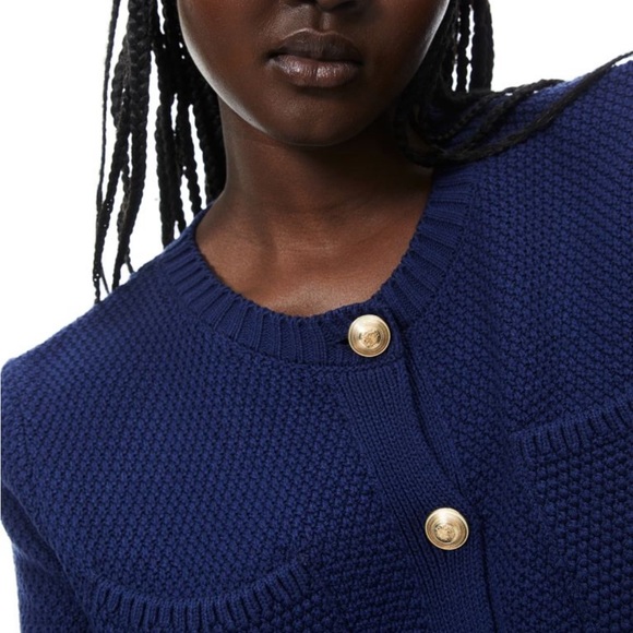 H&M Textured Knit Short Sleeve Cardigan - M - Picture 3 of 10